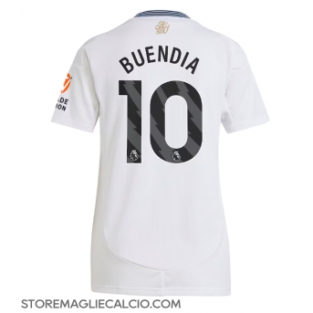 Aston Villa Emiliano Buendia #10 Maglia Gara Trasferta Repliche 2024-25 Donna Maniche Corte